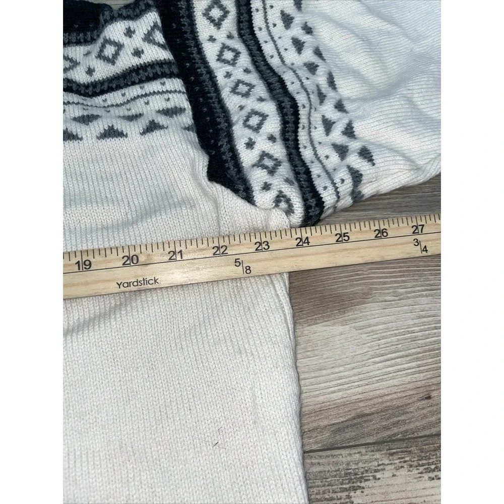 Vintage Dale Of Norway Wool Sweater Large 1/4 Zip Fair Isle Nordic-DAMAGED